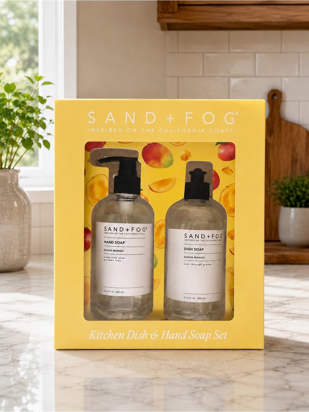Sand + Fog Guava Mango Kitchen Dish & Hand Soap Set